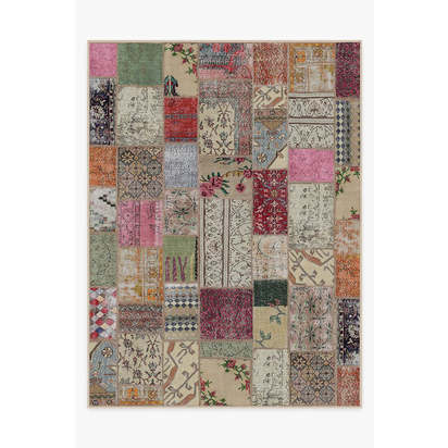 Patchwork Boho Flatwoven Rug - 275 x 365 cm - Rug + Cushioned Pad System