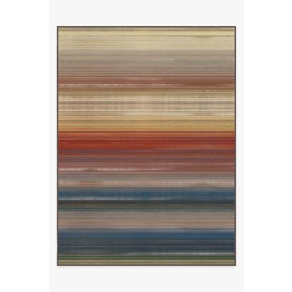 Linear Striped Multicolour Flatwoven Rug - 275 x 365 cm - Rug + Cushioned Pad System