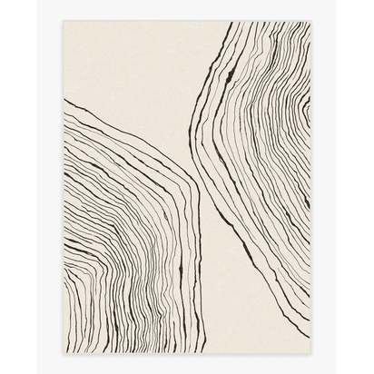 Seine Black & Ivory Flatwoven Rug - 275 x 365 cm - Rug + Cushioned Pad System
