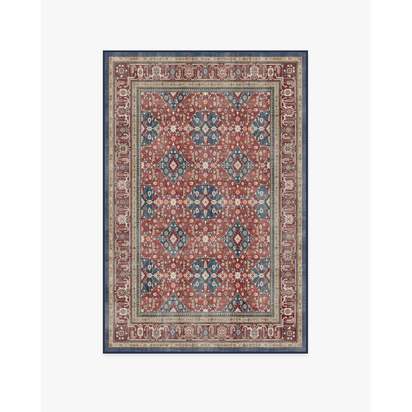 Alessia Royal Red Flatwoven Rug - 120 x 185 cm - Rug + Cushioned Pad System