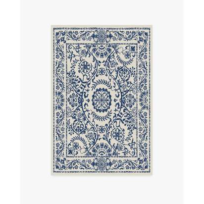 Delphina Delft Blue Flatwoven Rug - 120 x 185 cm - Rug + Cushioned Pad System