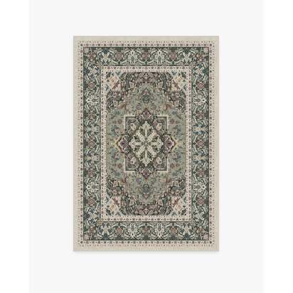 Hendesi Heriz Sage Flatwoven Rug - 120 x 185 cm - Rug + Cushioned Pad System