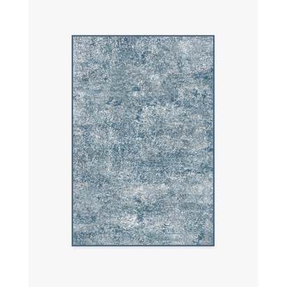 Serenata Slate Blue Flatwoven Rug - 120 x 185 cm - Rug + Cushioned Pad System