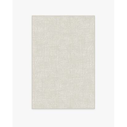 Crosshatch Beige Ivory Flatwoven Rug - 120 x 185 cm - Rug + Cushioned Pad System