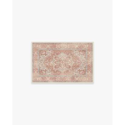 Kamran Rose Flatwoven Rug - 60 x 90 cm - Rug + Cushioned Pad System