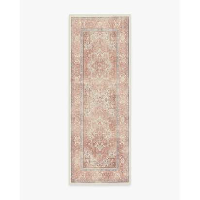 Kamran Rose Flatwoven Rug - 75 x 215 cm - Rug + Cushioned Pad System