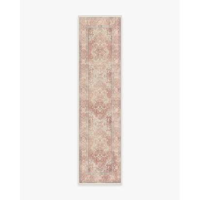 Kamran Rose Flatwoven Rug - 75 x 305 cm - Rug + Cushioned Pad System