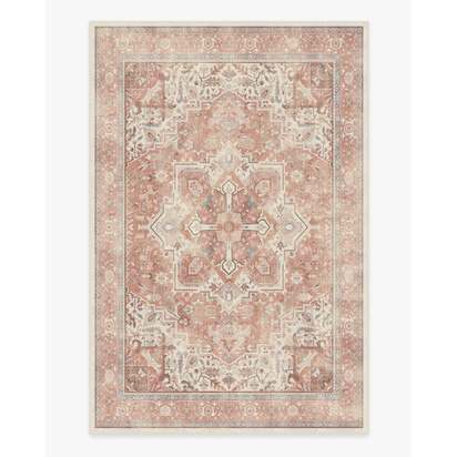 Kamran Rose Flatwoven Rug - 185 x 275 cm - Rug + Cushioned Pad System