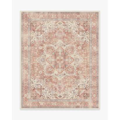 Kamran Rose Flatwoven Rug - 245 x 305 cm - Rug + Cushioned Pad System