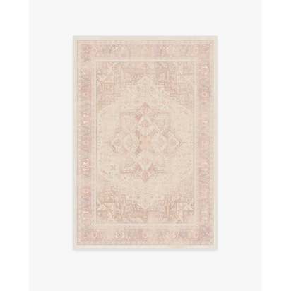 Kamran Soft Pink Flatwoven Rug - 120 x 185 cm - Rug + Cushioned Pad System
