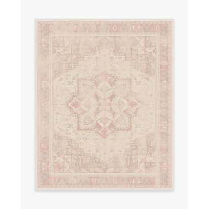 Kamran Soft Pink Flatwoven Rug - 245 x 305 cm - Rug + Cushioned Pad System