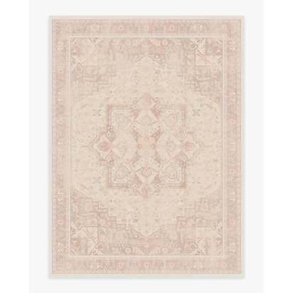 Kamran Soft Pink Flatwoven Rug - 275 x 365 cm - Rug + Cushioned Pad System