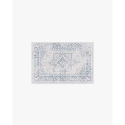 Kira Soft Blue Flatwoven Rug - 60 x 90 cm - Rug + Cushioned Pad System