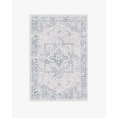 Kira Soft Blue Flatwoven Rug - 120 x 185 cm - Rug + Cushioned Pad System