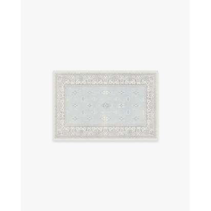Verena Soft Blue Flatwoven Rug - 60 x 90 cm - Rug + Cushioned Pad System