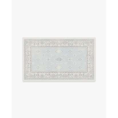 Verena Soft Blue Flatwoven Rug - 90 x 150 cm - Rug + Cushioned Pad System