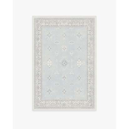 Verena Soft Blue Flatwoven Rug - 120 x 185 cm - Rug + Cushioned Pad System