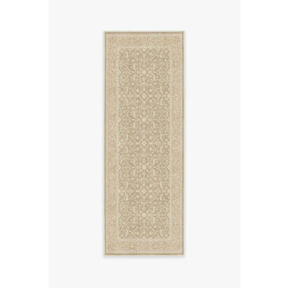 Celestine Ecru Flatwoven Rug - 75 x 215 cm - Rug + Cushioned Pad System