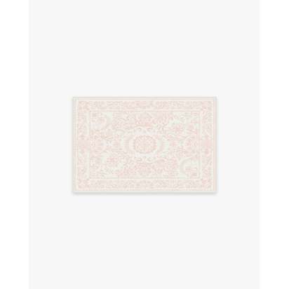Delphina Powder Pink Flatwoven Rug - 60 x 90 cm - Rug + Cushioned Pad System