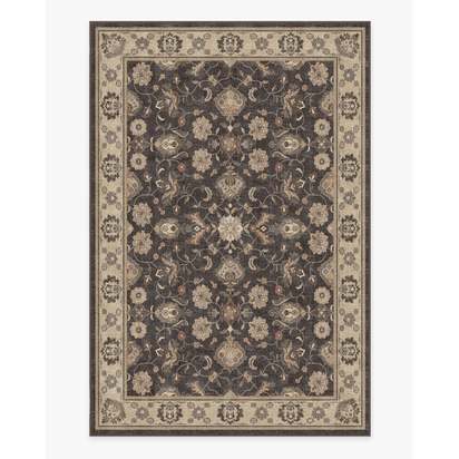 Odette Dark Wood Flatwoven Rug - 185 x 275 cm - Rug + Cushioned Pad System