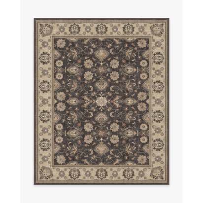 Odette Dark Wood Flatwoven Rug - 245 x 305 cm - Rug + Cushioned Pad System