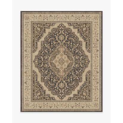 Adeline Dark Wood Flatwoven Rug - 245 x 305 cm - Rug + Cushioned Pad System