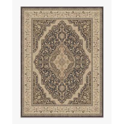Adeline Dark Wood Flatwoven Rug - 275 x 365 cm - Rug + Cushioned Pad System