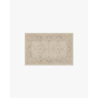 Odette Ivory Pearl Flatwoven Rug - 60 x 90 cm - Rug + Cushioned Pad System