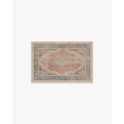 Adeline Antique Red Flatwoven Rug - 60 x 90 cm - Rug + Cushioned Pad System