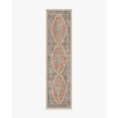 Adeline Antique Red Flatwoven Rug - 75 x 305 cm - Rug + Cushioned Pad System