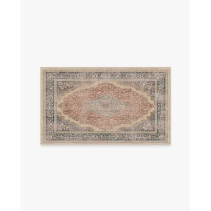 Adeline Antique Red Flatwoven Rug - 90 x 150 cm - Rug + Cushioned Pad System