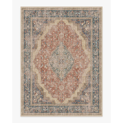 Adeline Antique Red Flatwoven Rug - 275 x 365 cm - Rug + Cushioned Pad System