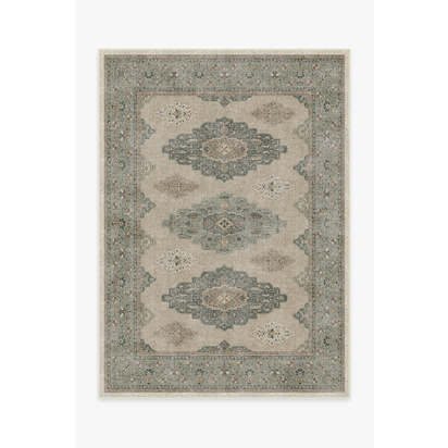 Maxine Natural Sage Flatwoven Rug - 150 x 215 cm - Rug + Cushioned Pad System