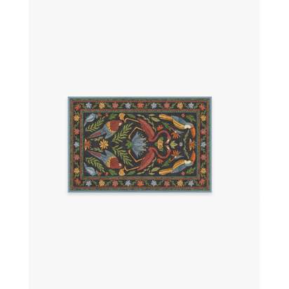 Birds Of A Feather Flatwoven Rug by Iris Apfel - 60 x 90 cm - Rug + Cushioned Pad System