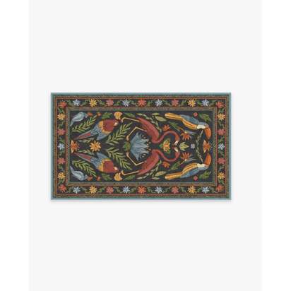 Birds Of A Feather Flatwoven Rug by Iris Apfel - 90 x 150 cm - Rug + Cushioned Pad System