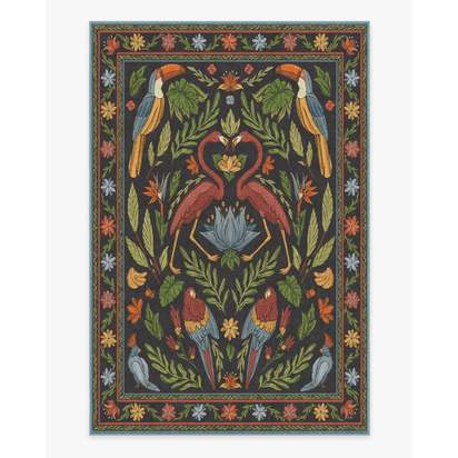 Birds Of A Feather Flatwoven Rug by Iris Apfel - 185 x 275 cm - Rug + Cushioned Pad System