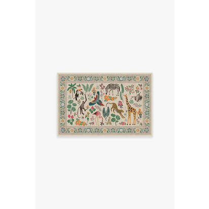 Jingle Jungle Flatwoven Rug by Iris Apfel - 60 x 90 cm - Rug + Cushioned Pad System