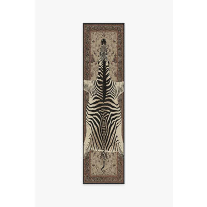 On Safari Hazel Flatwoven Rug by Iris Apfel - 75 x 305 cm - Rug + Cushioned Pad System