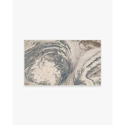 Malaspina Dusk Blue Flatwoven Rug - 90 x 150 cm - Rug + Cushioned Pad System