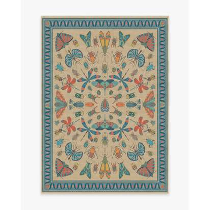 Flutterby Multicolor Flatwoven Rug by Iris Apfel - 150 x 215 cm - Rug + Cushioned Pad System