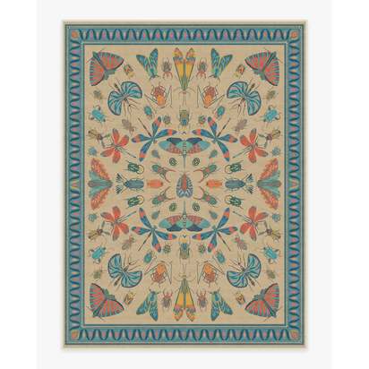 Flutterby Multicolor Flatwoven Rug by Iris Apfel - 275 x 365 cm - Rug + Cushioned Pad System
