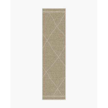 Jesper Stone Flatwoven Rug - 75 x 305 cm - Rug + Cushioned Pad System
