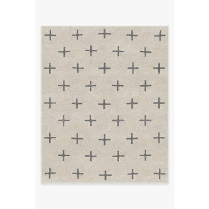 Crosby Birch & Charcoal Flatwoven Rug - 245 x 305 cm - Rug + Cushioned Pad System