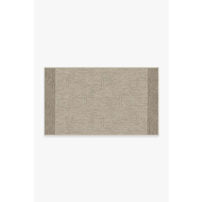 Solvi Stone Flatwoven Rug - 90 x 150 cm - Rug + Cushioned Pad System