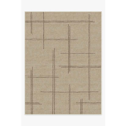 Stellan Latte Brown Flatwoven Rug - 275 x 365 cm - Rug + Cushioned Pad System