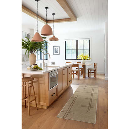 Stellan Latte Brown Flatwoven Rug - 275 x 365 cm - Rug + Cushioned Pad System