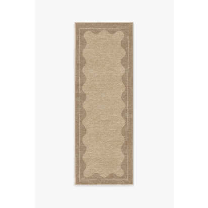 Orla Tan Flatwoven Rug - 75 x 215 cm - Rug + Cushioned Pad System