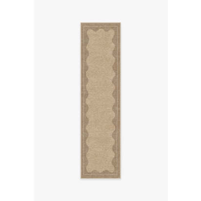 Orla Tan Flatwoven Rug - 75 x 305 cm - Rug + Cushioned Pad System