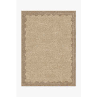 Orla Tan Flatwoven Rug - 150 x 215 cm - Rug + Cushioned Pad System