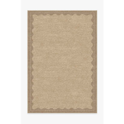 Orla Tan Flatwoven Rug - 185 x 275 cm - Rug + Cushioned Pad System